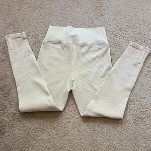 Aerie Cream High-Waisted Leggings